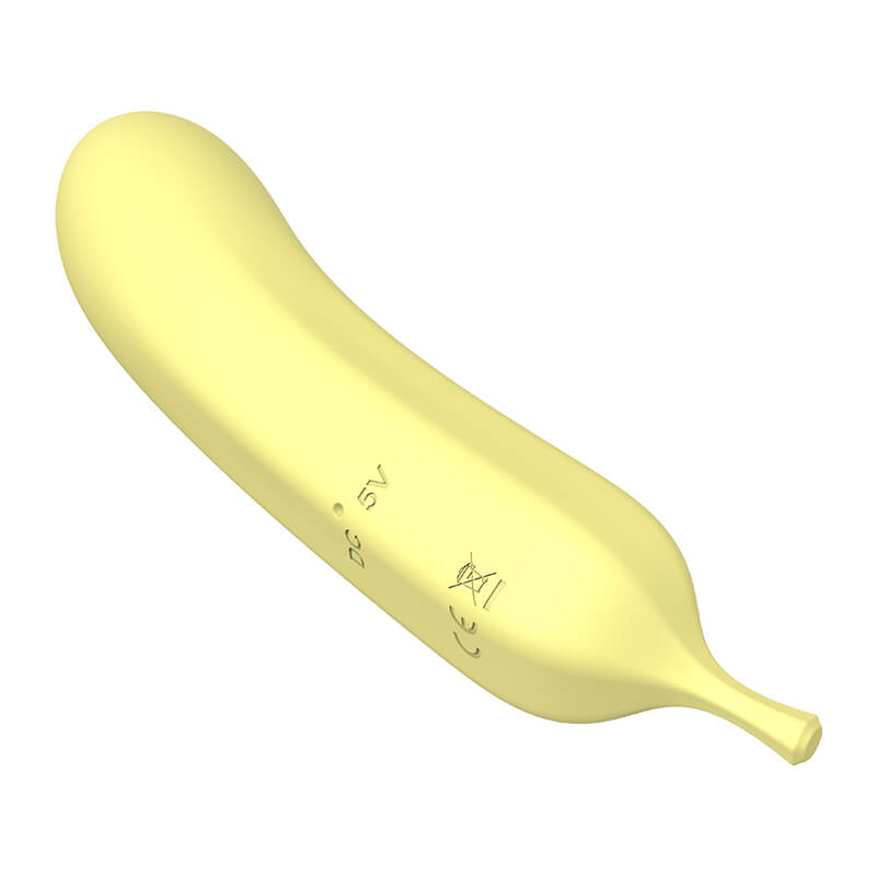 Banana G-Spot Vibrator in yellow side profile