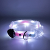 Adjustable LED BDSM Collar blue side view detail