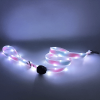 Adjustable LED BDSM Leash blue side view detail
