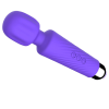 Compact Ribbed G-Spot Wand Vibrator in purple ribbed texture