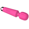 Compact Ribbed G-Spot Wand Vibrator in red ribbed texture detail