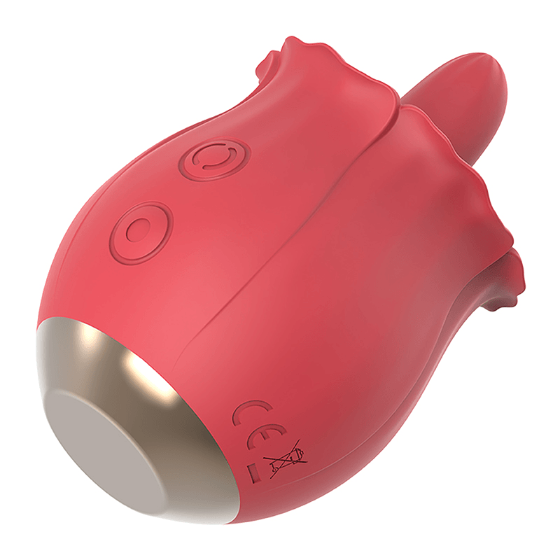 Compact Rose Tongue Licking Clitoral Vibrator