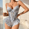 White lace teddy bodysuit alternate view