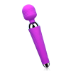 Patterned Slim G-Spot Wand Vibrator in purple curved tip detail