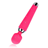 Patterned Slim G-Spot Wand Vibrator in rose red curved tip