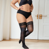 Plus Size Lace Top Stay-Up Thigh-High Stockings alternate styling