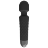 Quilted Grip G-Spot Wand Vibrator in black angled view