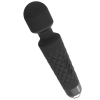 Quilted Grip G-Spot Wand Vibrator in black front view