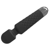 Quilted Grip G-Spot Wand Vibrator in black button area detail