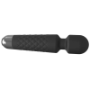 Quilted Grip G-Spot Wand Vibrator in black G-spot tip detail