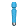 Quilted Grip G-Spot Wand Vibrator in blue front view