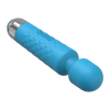 Quilted Grip G-Spot Wand Vibrator in blue button area detail