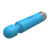 Quilted Grip G-Spot Wand Vibrator in blue G-spot tip detail