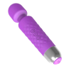 Quilted Grip G-Spot Wand Vibrator in purple curved tip detail