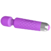 Quilted Grip G-Spot Wand Vibrator in purple full product view