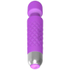 Quilted Grip G-Spot Wand Vibrator in purple button area detail