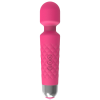 Quilted Grip G-Spot Wand Vibrator in rose red angled view