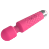 Quilted Grip G-Spot Wand Vibrator in rose red curved tip detail