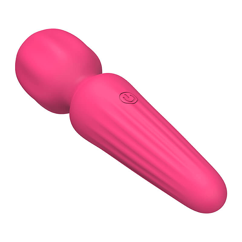 Ribbed Mini Wand Clitoral Vibrator