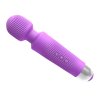 Ribbed Mini Wand G-Spot Vibrator in purple curved tip detail