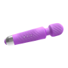 Ribbed Mini Wand G-Spot Vibrator in purple textured surface detail