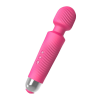 Ribbed Mini Wand G-Spot Vibrator in red textured surface detail