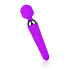 Slim Round-Head G-Spot Wand Vibrator in purple curved tip detail