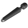 Textured Mini Wand G-Spot Vibrator in black front view