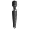 Textured Mini Wand G-Spot Vibrator in black wand handle detail