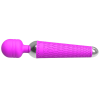 Textured Mini Wand G-Spot Vibrator in purple button area detail