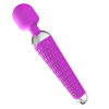 Textured Mini Wand G-Spot Vibrator in purple wand handle detail
