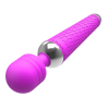Textured Mini Wand G-Spot Vibrator in purple curved tip detail