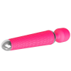 Textured Mini Wand G-Spot Vibrator in rose red front view