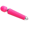 Textured Mini Wand G-Spot Vibrator in rose red button area