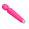 Textured Mini Wand G-Spot Vibrator in rose red wand handle