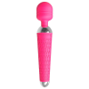 Textured Mini Wand G-Spot Vibrator in rose red G-spot tip detail