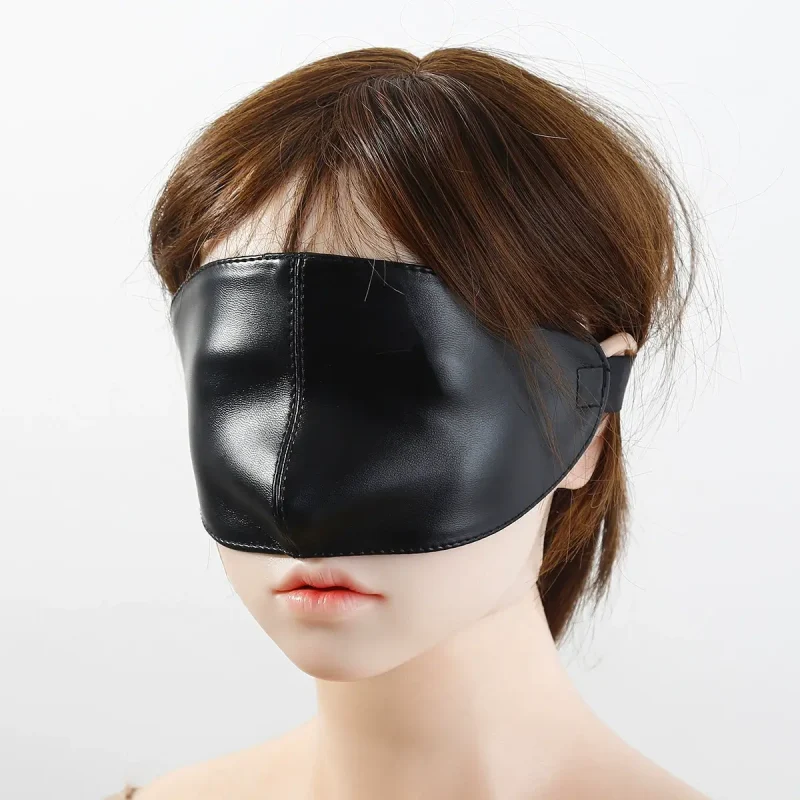 Contoured Leather Blackout Blindfold