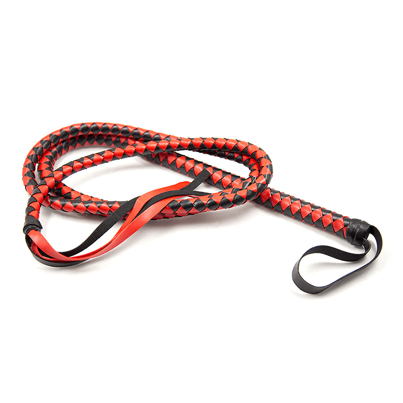 1.9m Braided Leather Snake Whip style C main product view