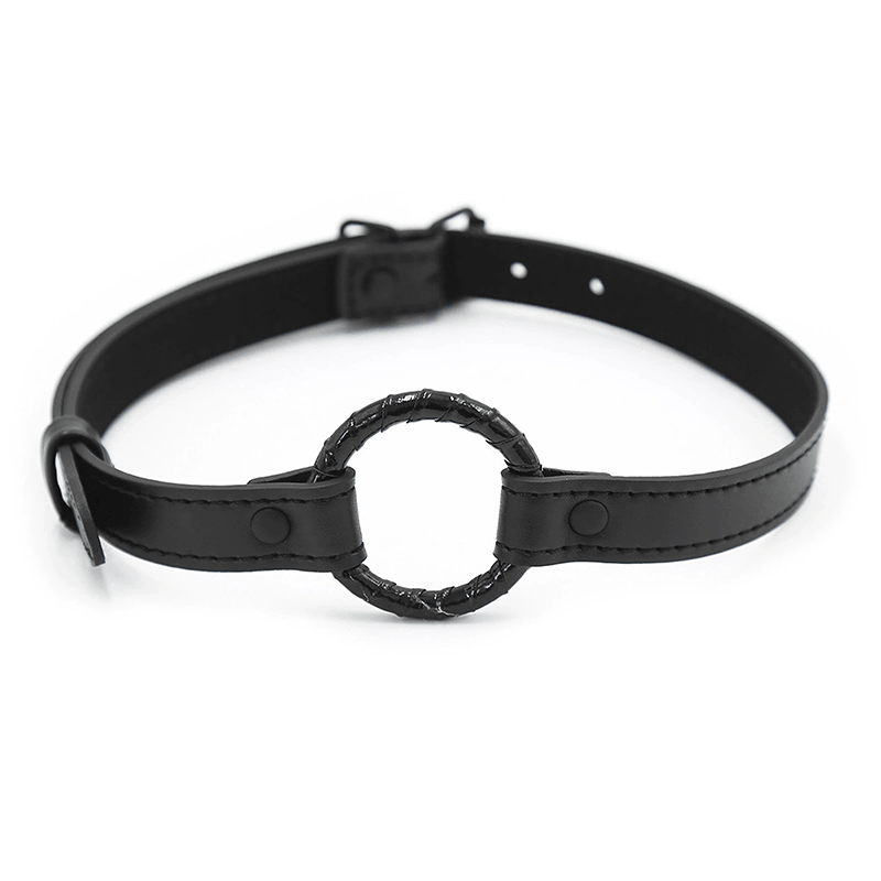 Adjustable Silicone O-Ring Mouth Gag style H front angle detail