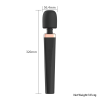 Angled G-Spot Wand Vibrator in black side profile