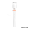 Angled G-Spot Wand Vibrator in white side profile