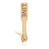 Bamboo Spanking Paddle with Heart Print style A close-up product detail