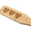 Bamboo Spanking Paddle with Heart Print style B side view detail