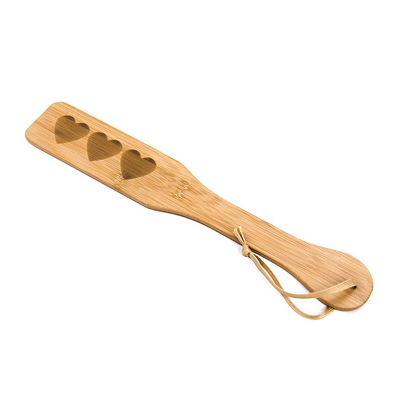 Bamboo Spanking Paddle with Heart Print style B main product view