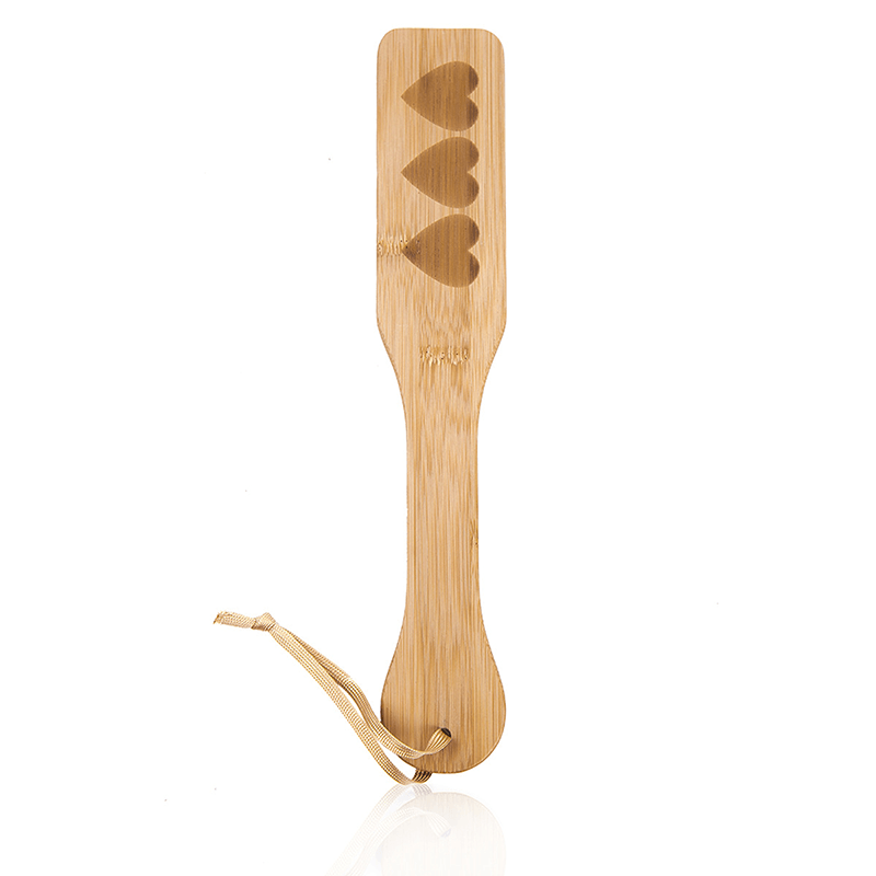Bamboo Spanking Paddle with Heart Print style B catalog image view