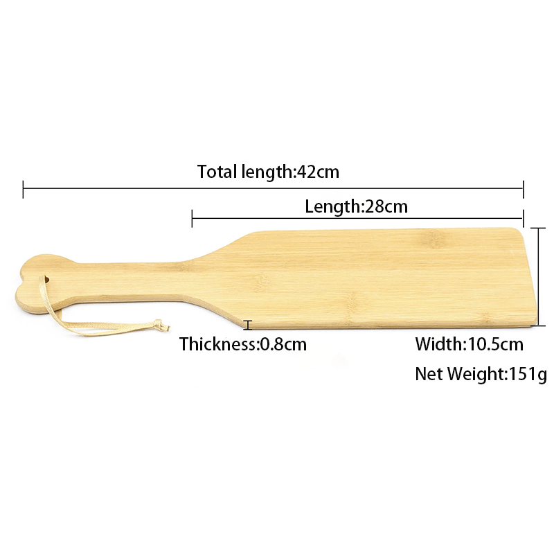 Bamboo Spanking Paddle with Heart Print style D full gallery view