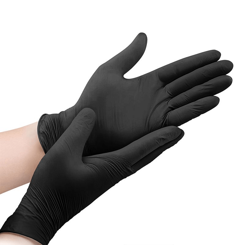 Black Disposable Nitrile Gloves - Pair Pack