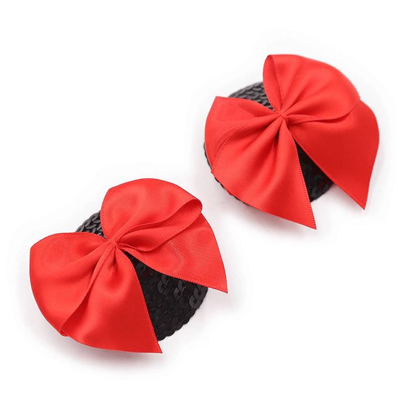 Bow Lace Tassel Nipple Pasties Set style I main product view