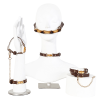 Brown Leather Cuff and Chain Restraint Set main product view