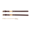 Brown Leather Cuff and Chain Restraint Set product layout view